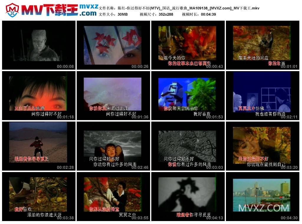 陈红-你过得好不好(MTV)_国语_流行歌曲_MA109138